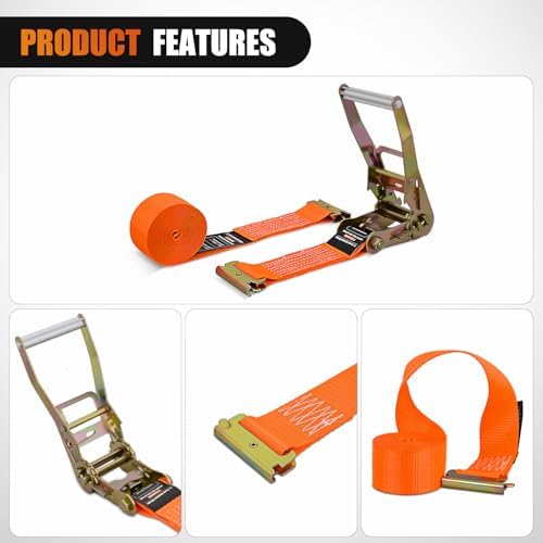 Nilight E-Track Ratchet Straps 2 Pack 2" x 12' - Image 3