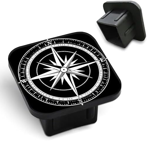 Hitch Receiver Cover 2" Compass Nautical Ocean Guide Trailer Hitch Cover Tube by Unknown