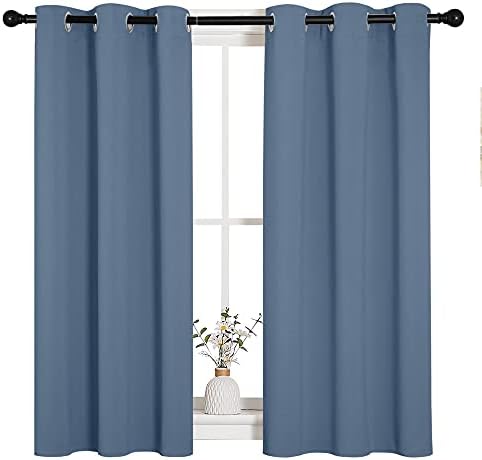 NICETOWN Kitchen Curtains, Stone Blue - Image 2