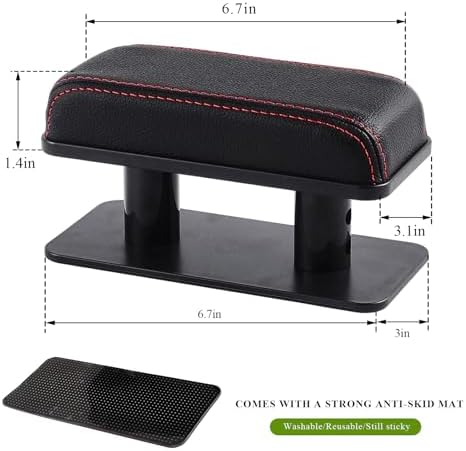 Car Armrest Pad, Adjustable Height Left Elbow Support Anti-Fatigue Car Door Arm - Image 2