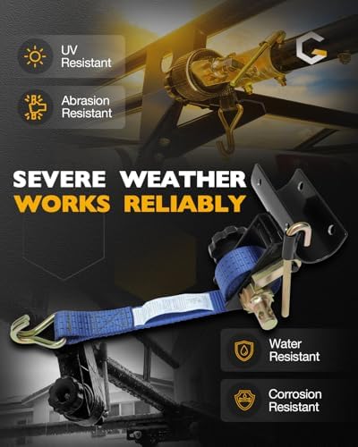 Roof Rack Straps, Ladder Rack Ratchet Straps, Lumber Rack Tie Down Strap - Image 4