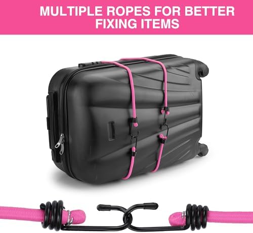 WORKPRO 24" Bungee Cords with Hooks, 4 Pack Heavy Duty Outdoor Bungee Strap - Image 4
