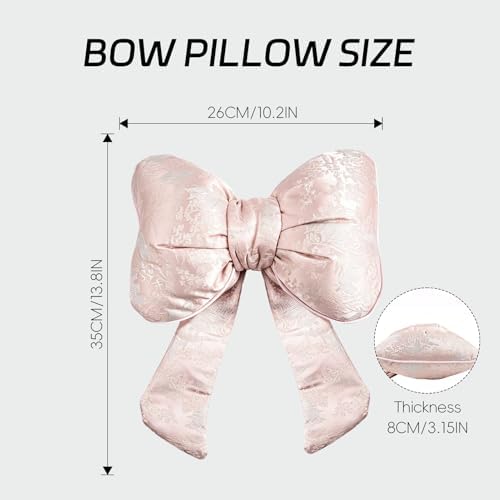 2 Pack Bow Car Headrest Pillow Comfortable Soft Plush Head Rest Cushion - Image 2