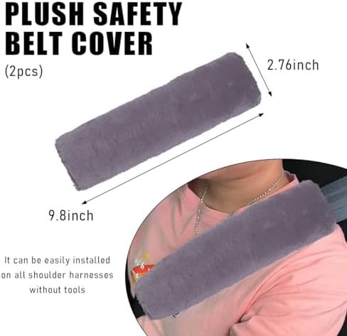 Yourkar 2 PCS Car Seat Belt Cover, Soft Auto Seatbelt Protector - Image 2