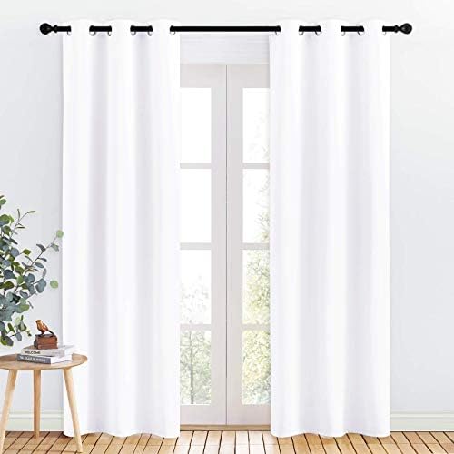 NICETOWN 50% Light Blocking Curtain Panels, 2 Panels, 34 by 84-inch by NICETOWN