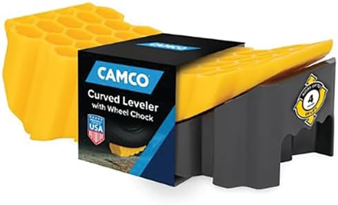 Camco Curved Camper/RV Leveler & Wheel Chock by Camco