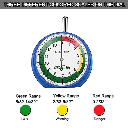 GODESON Tire Tread Depth Gauge, Dial Type Professional - Image 4
