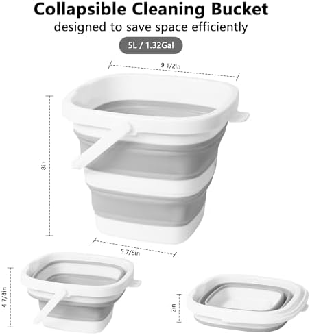 Collapsible Bucket, 1.32 Gallon 5L Small Mop Bucket - Image 2