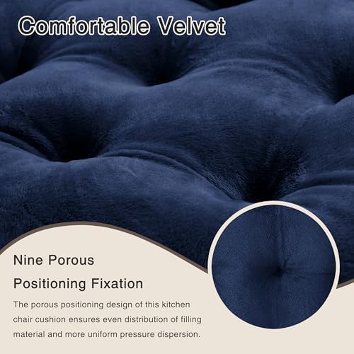 OVOV 1 Pack Chair Cushions for Dining Chairs 15.5"x15.5" Navy - Image 4