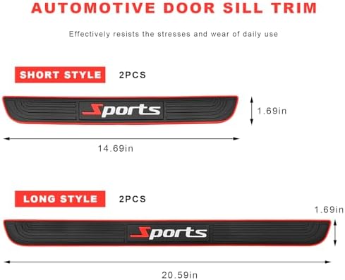 4 PCS Car Door Sill Protector, Anti-Scratch Automotive Threshold Protective - Image 2