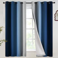 SimpleHome Ombre Blue 100% Blackout Bedroom Curtains by SimpleHome