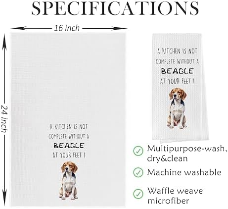 Funny Beagle Dish Towels Set - Image 2