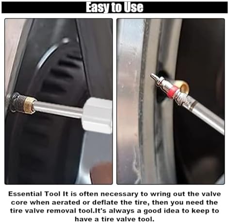 GLSOWEE Valve Core Removal Tool, No Scratch Valve Stem Removal Tool Tire Valve - Image 6
