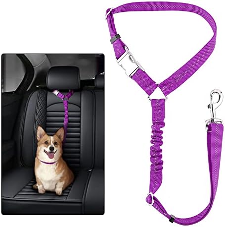 Plutus Pet Dog Seat Belt for Car Headrest, Reflective by PLUTUSPET