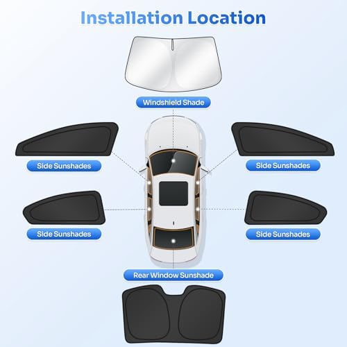 Canvcle Window Shades for 2012-2015 Honda Civic Accessories Windshield Sun - Image 5