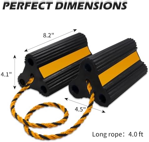 Vacallity Wheel Chocks for RV 8.2 in 4pair/8pack - Image 2