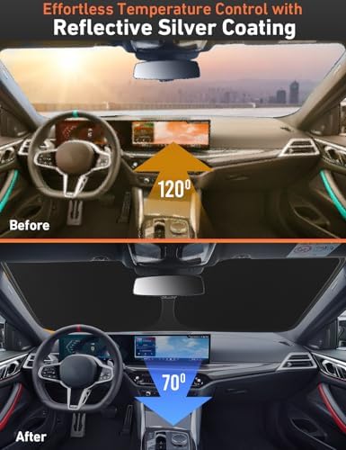 EcoNour Windshield Sunshade for Chevy Silverado/GMC Sierra 2007-2012 - Image 4