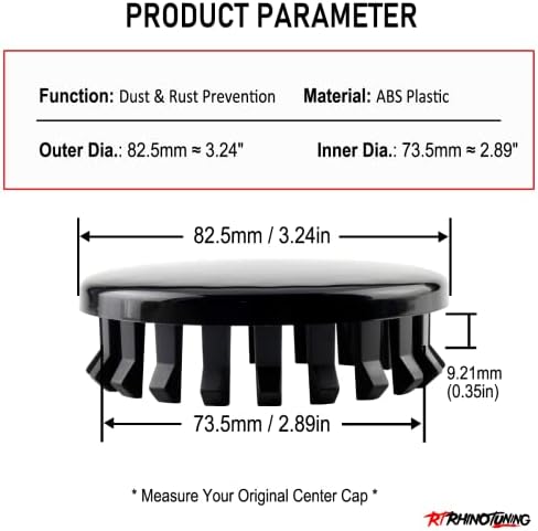 Rhinotuning 4PCS 3.25“ Wheel Center Caps - Image 2