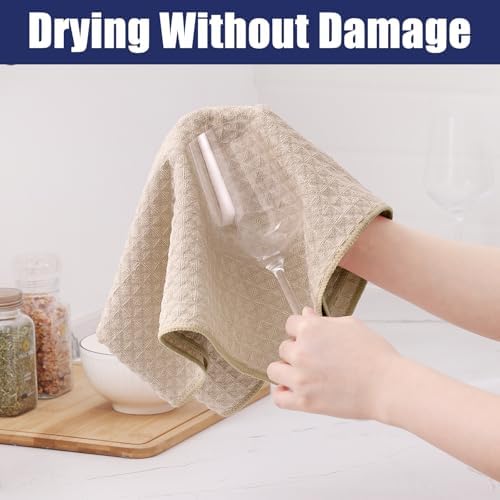 Homaxy Microfiber Waffle Weave Kitchen Dish Cloths, 8 Pack - Image 4