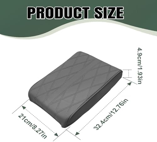 1 PCS Car Armrest Box Booster Pad, Leather 3D Texture Anti-Scratch Protective - Image 2