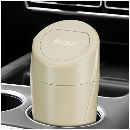 Car Trash Can Bin with Lid, Leakproof Portable Garbage Trash Bin Mini Cup by YTFRL