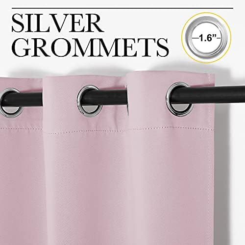 NICETOWN Baby Pink Blackout Curtains - Image 2