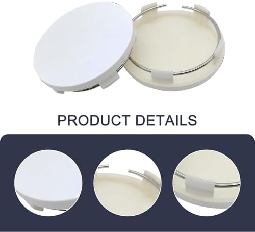 Tesnaao 4 PCS Car Wheel Hub Center Cap, 2.36" x 2.2" ABS Wheel Hub Modification - Image 4