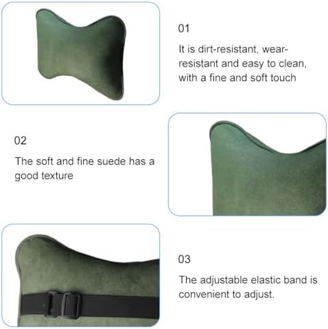 Car Headrest Pillow, Suede Soft Comfortable Breathable Vehicle Seat Neck - Image 4