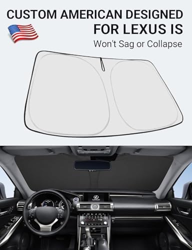 Proadsy Custom Fit 2014-2020 Lexus is Windshield Sun Shade, Blocks Heat - Image 2
