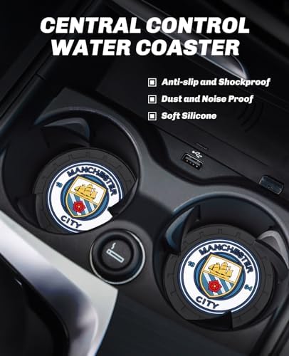 Cup Holder Insert Coaster for Manchester City UEFA Fans, Anti Slip Car Cup - Image 6