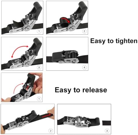 Ayaport Stainless Steel Endless Ratchet Straps, 4FT Cargo Tie Downs - Image 6