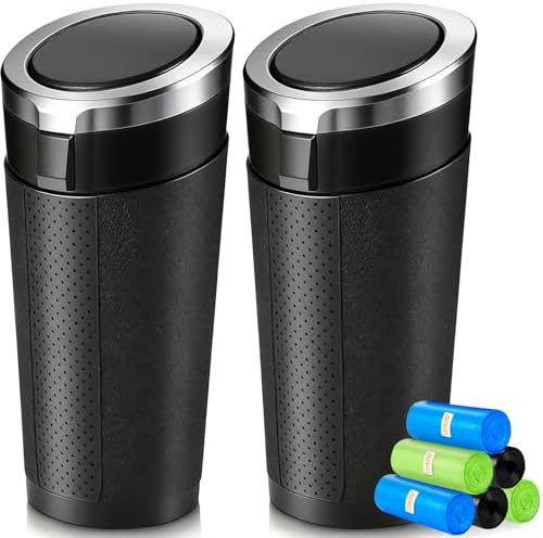 Car Trash Can with Lid, 2 Pack, 180 Trash Bags by ZSZJOLCT