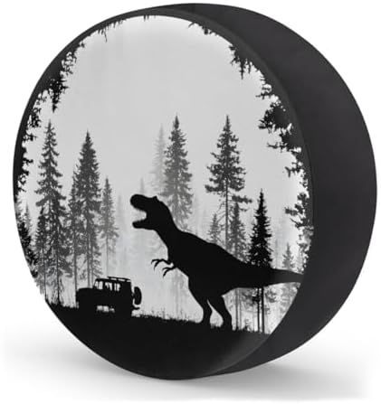 Spare Tire Cover for RV Trailer, Dinosaur Waterproof Sun Leather Wheel Cover - Image 2