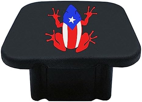 2 Inch Puerto Rico Coqui Frog Trailer Hitch Tube Cover Plug Cap, Tow Hitch by omlkibo