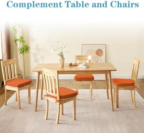 IASEAHK Chair Cushions for Dining Chairs Set of 4, Non Slip Kitchen Chair Pads - Image 6