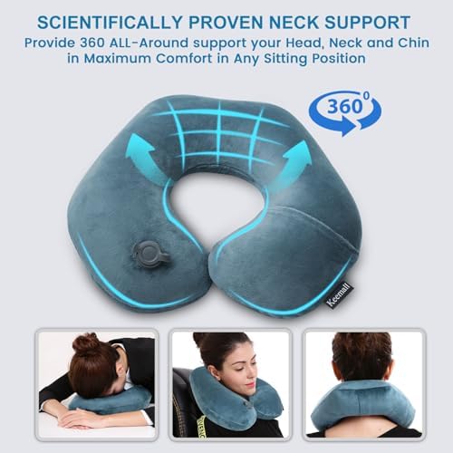 Keemall Inflatable Travel Neck Pillow - Image 4
