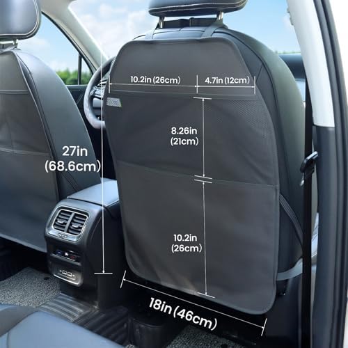 Viaviat Car Seat Protector Large Kick Mat 2 Pack Durable Water Resistant Auto - Image 3