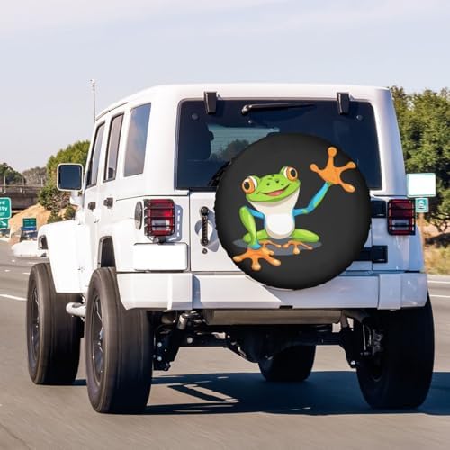Frog Spare Tire Cover Dust-Proof Wheel Tire Cover Fit Trailer, SUV and Many - Image 3