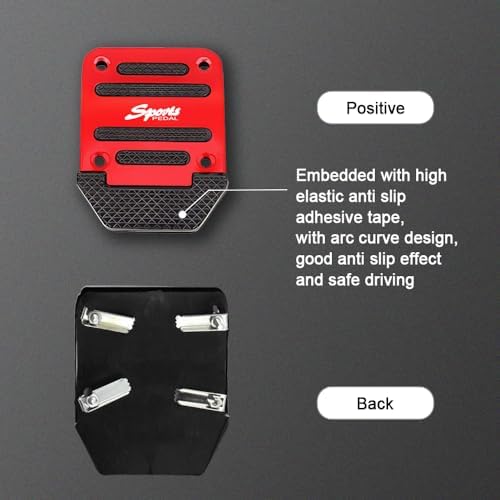 3PCS Non-Slip Car Pedal Covers, Premium Aluminum Alloy Pedal Pads - Image 3