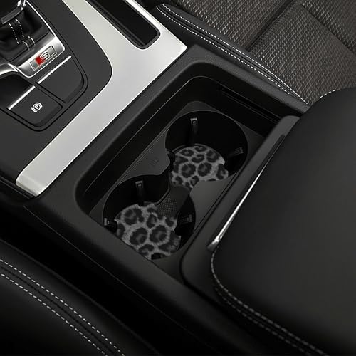 Leopard Black Steering Wheel Cover Cheetah 15in + 2 Cup Coasters - Image 6