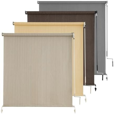 AOSKY Cordless Patio Roll Up Blinds by AOSKY