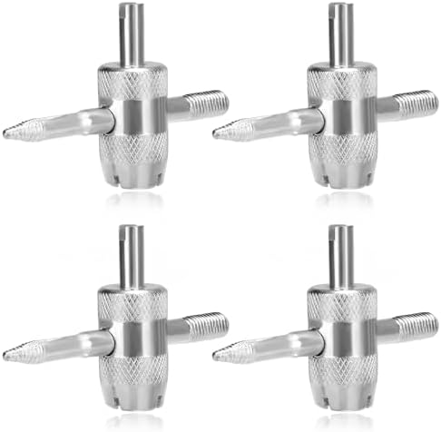 DXNQ 4PCS 4-Way Valve Core Tool Tire Valve Tools, 4-in-1 Tyre Valve Core Tool by DXNQ