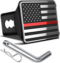 Heavy American Flag Metal Trailer Hitch Cover by OGYE
