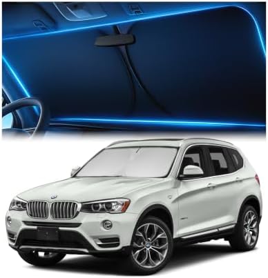 Magnelex Windshield Sun Shade for BMW X3 2011-2017, Foldable Car Window Sunshade by Magnelex