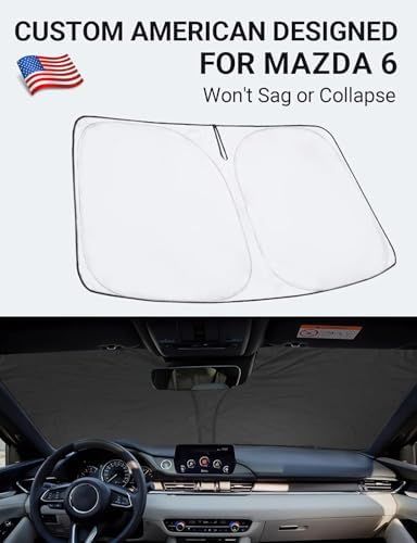 Proadsy Custom Fit 2014-2021 Mazda 6 Windshield Sun Shade, Blocks Heat - Image 2