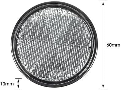 10 Pack White Self Adhesive Round Reflectors, E9 Approval - Image 2