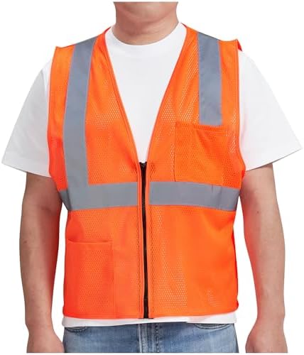 AYKRM 2 Pocket Mesh High Visibility Reflective Safety Vest by AYKRM
