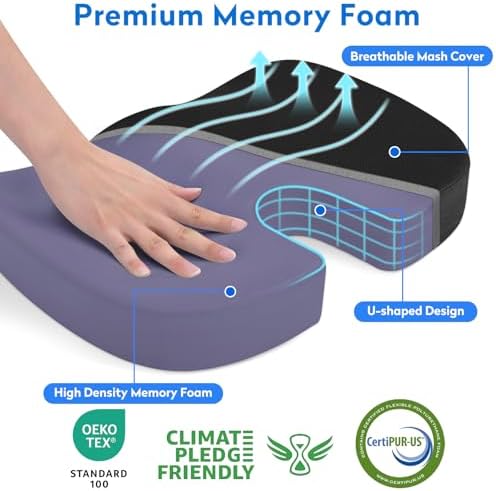 CushZone XL Memory Foam Seat Cushion - Image 3