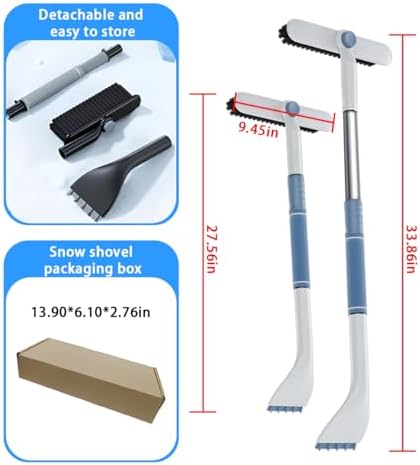 Mandark Car Windshield Snow Brush and Ice Scraper, Detachable Extendable - Image 2