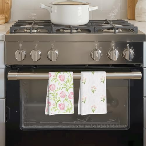 2 Pcs Floral Kitchen Towels Decorative Hand Towels - Image 6